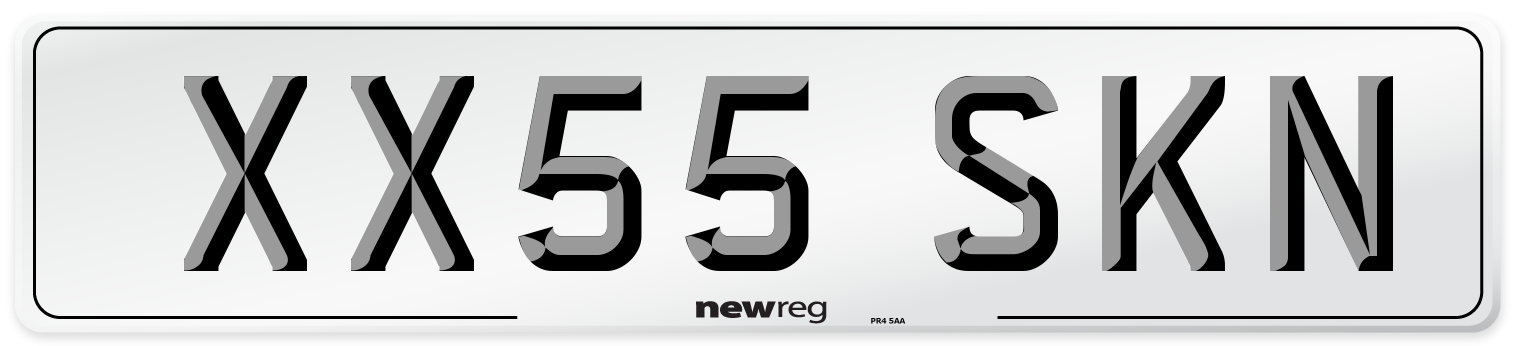 XX55 SKN Number Plate from New Reg